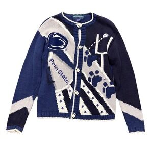 Vintage Collegiate Eagles Eye Penn State Nittany Lions Knit Sweater Womens Small